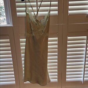 Princess Polly Sage Lace Mini Dress